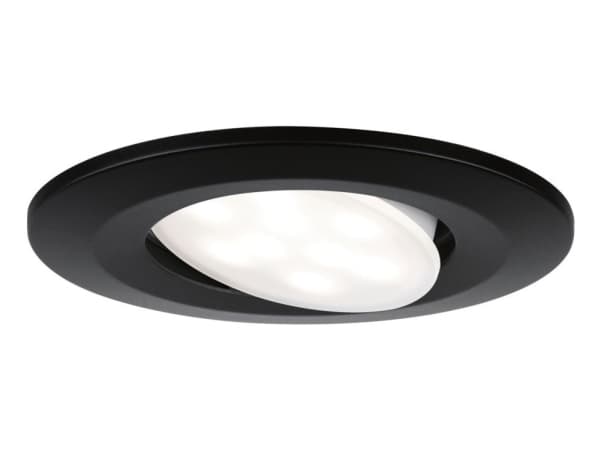 Paulmann Calla, Nedtryckbar spotlight, 1 lampor, LED, 6 W, 4000 K, Svart