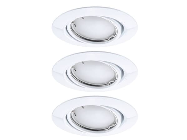 Paulmann Base, Nedtryckbar spotlight, 1 lampor, LED, 14,7 W, 6500 K, Vit