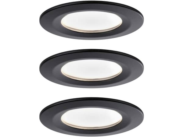Paulmann taklampe Fast innebygd lampe Nova Coin str 3x6,5W 2700K Sort Sort
