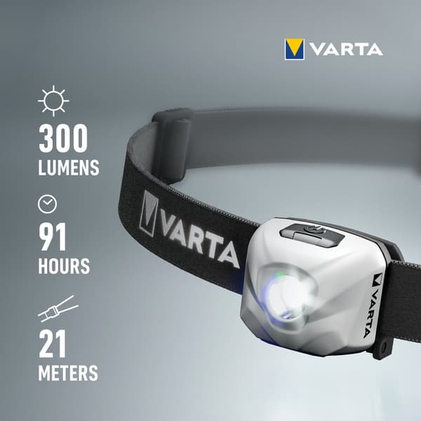 Varta Outdoor Sports Ultrakevyt H30R Otsalamppu 300 lm Valkoinen
