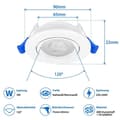 Miniatyrbild 2 av 4: XMTECH paket med 20 infälld spotlight LED Downlight Panel 5W Ultra Slim Cool White, 5W takspotlight, för badrum, vardagsrum, sovrum