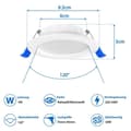 Miniatyrbild 2 av 4: XMTECH paket med 20 infälld spotlight LED Downlight Panel Slimline 5W kallvit, för badrum, vardagsrum, sovrum