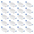 Miniatyrbild 1 av 4: XMTECH paket med 20 infälld spotlight LED Downlight Panel Slimline 5W kallvit, för badrum, vardagsrum, sovrum