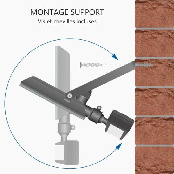Utomhus LED strålkastare med rörelsedetektor ELRO LF60 - 20W - 1600LM - Vattentät IP54 - Svart