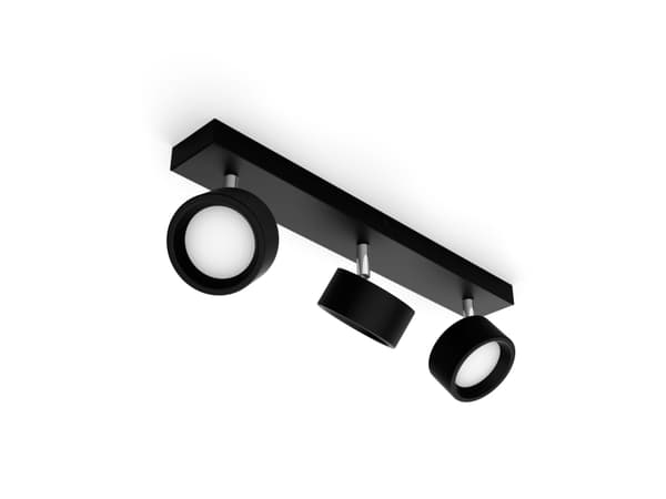 Philips Bracia tak-/väggspotlight 3 x, Nedtryckbar spotlight, LED, 2700 K, 1650 LM, 220 - 240 V, Svart