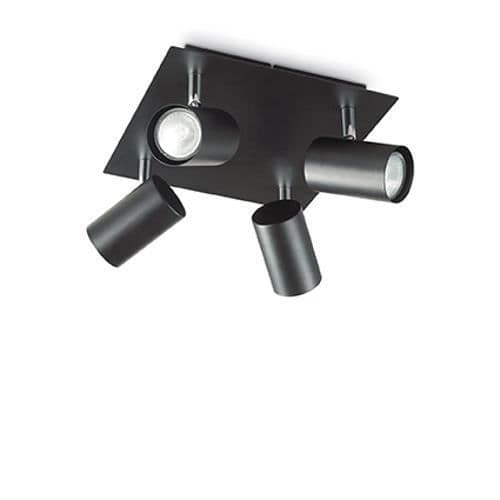 Spot PL4 Nero - Ideal Lux - Lampa - Svart - Metall - Rörlig