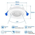 Miniatyrbild 4 av 4: SPOTS - LZQ - 20-pack LED Spotlights Embedded 5W - Varm vit - Justerbar vinkel - Energibesparing