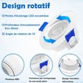 Miniatyrbild 2 av 4: SPOTS - LZQ - 20-pack LED Spotlights Embedded 5W - Varm vit - Justerbar vinkel - Energibesparing