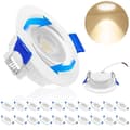 Miniatyrbild 1 av 4: SPOTS - LZQ - 20-pack LED Spotlights Embedded 5W - Varm vit - Justerbar vinkel - Energibesparing