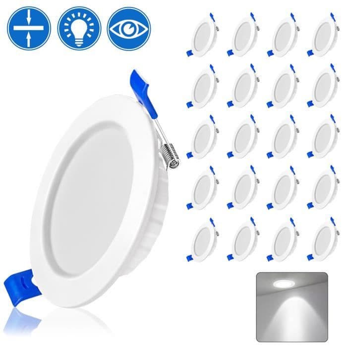 HENGMEIpaket med 20 LEDinfällda spotlights 5W Cool White Ceiling