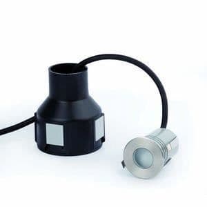 Nedgrävd Golvlampa Nickel Matt 2W 120 Ip67-Crosby-24V - FARO - Varm Vit LED för Utomhusbruk Grå