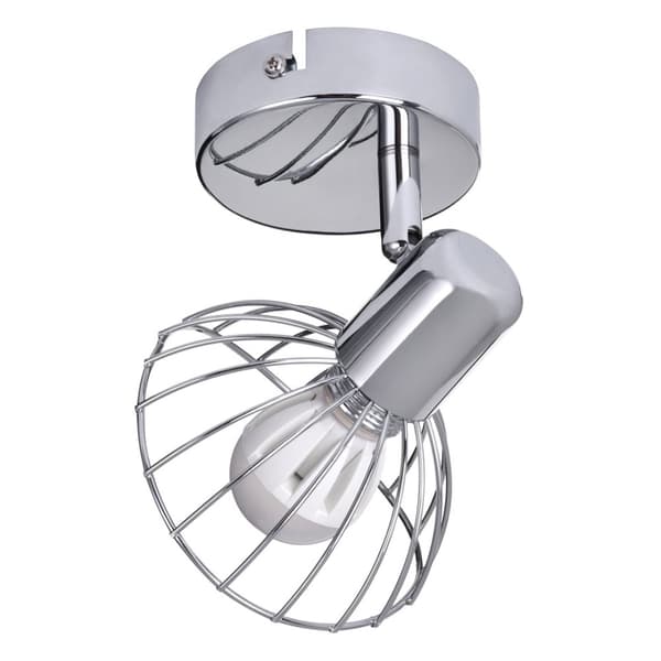 Activejet GIZEL vägglampa för enkeltak i krom E14 spotlight för vardagsrum