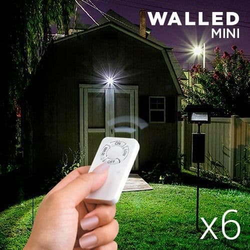 WallLED Mini LED spotlights med fjärrkontroll (pack om 6)