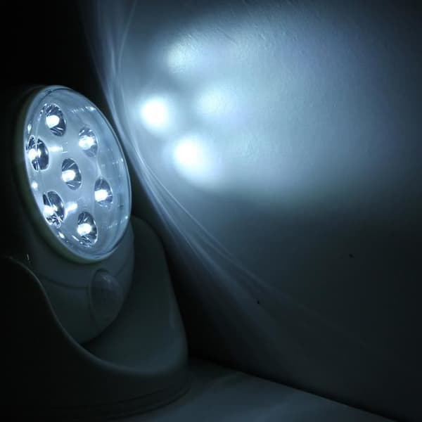 U 360° 7 LED Lamprotation Aktiverad sensor Rörelsedetektor Trådlös trappa