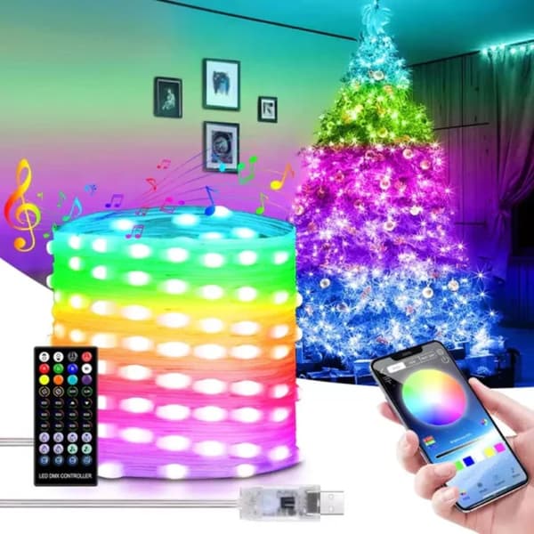 LED String Lights För Juldekoration 10M - Flerfärgad