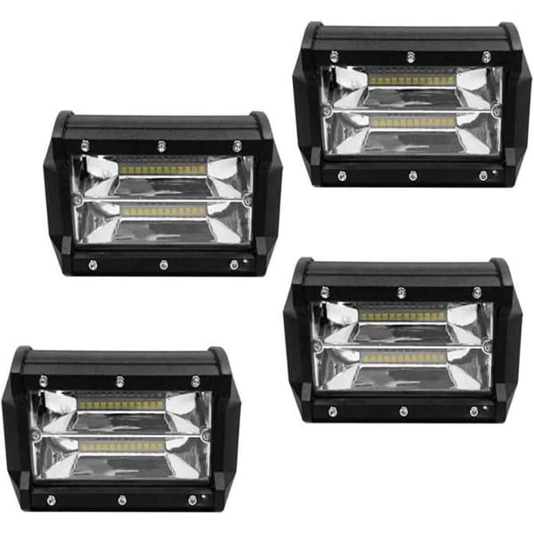 YUENFONG 4-pack 72W LED-arbetsljus, IP67 vattentät, 5400LM, för SUV, lastbil, UTV