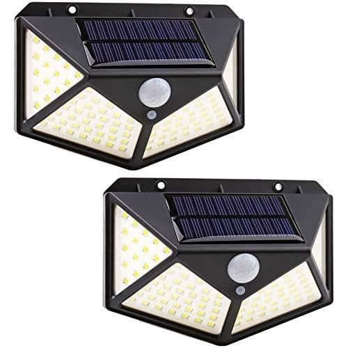 Utomhussollampa, 100 LED Lere Solar Exteriör Vattentät utomhusbelysning med rörelsesensor Säkerhetslampa135