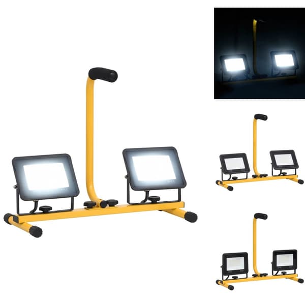 Valonheittimet & kohdevalaisimet - Living LED-valonheitin kahvalla 2x30 W kylmä valkoinen