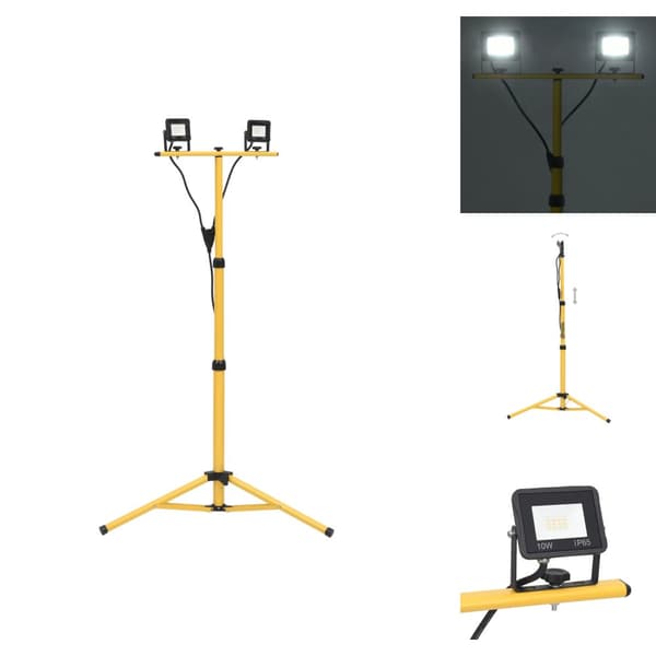 Projektør- & spotlamper - Living LED-projektør med stativ 2x10 W kold hvid