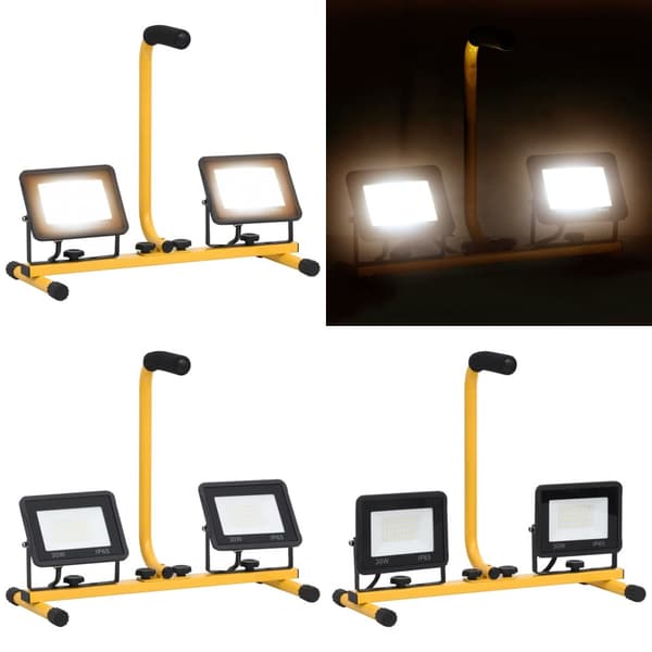 LED-valonheitin kahvalla 2x30 W lämmin valkoinen - LED-valonheitin - LED-valonheittimet - Home & Living