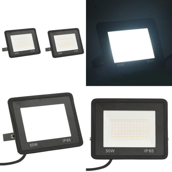 LED-valonheittimet 2 kpl 50 W kylmä valkoinen - LED-valonheitin - LED-valonheittimet - Home & Living