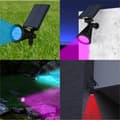 Miniatyrbild 3 av 4: Paket med 2 vattentäta utomhussolstrålkastare - LUMISKY - 4 färgade RGB-lysdioder - 200 Lumen - Vridbart huvud vid 90°C