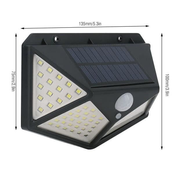 Trade Shop - OUTDOOR SOLAR SPOT 100 LED RÖRELSESENSOR LAMPA -