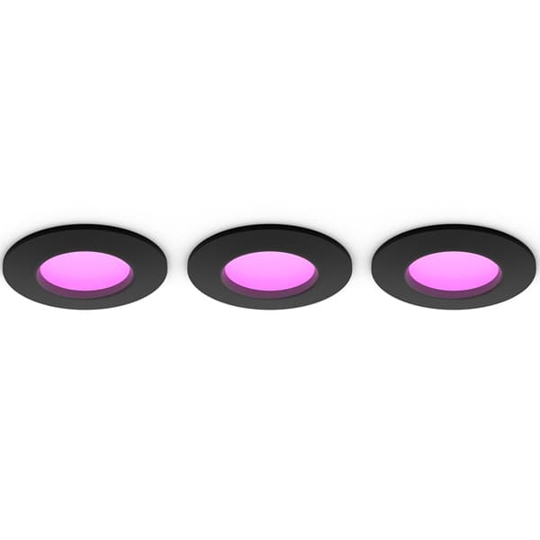 Philips Hue Slim Downlight S 90mm 3-pack - Svart