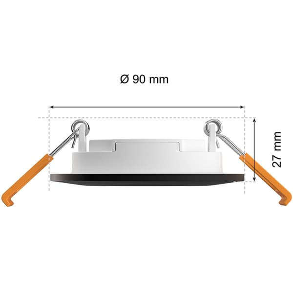 Philips Hue Slim Downlight S 90mm 1-pack - Svart