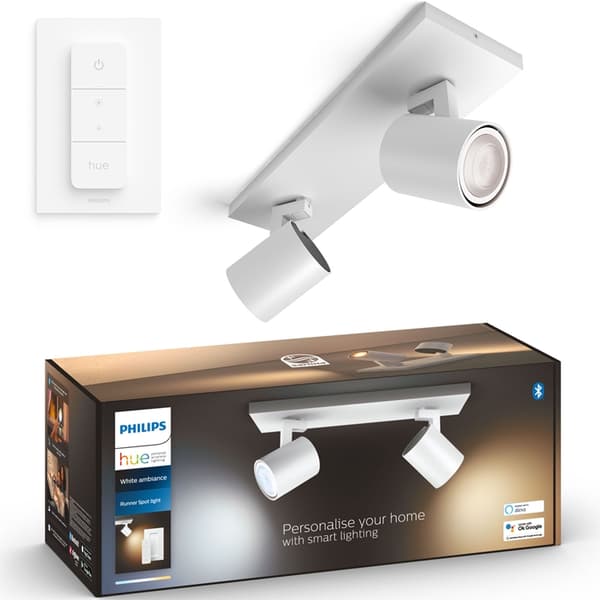 Philips Hue Runner White Ambiance 2 spot 800 lm - Vit