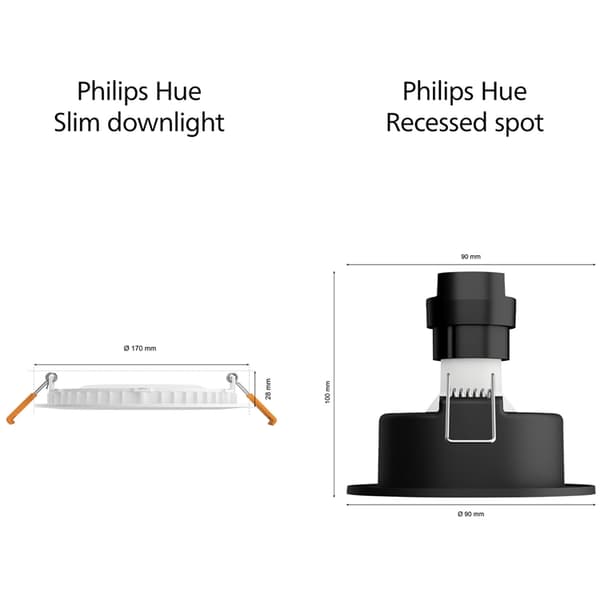 Philips Hue Slim Downlight L 170mm 1-pack - Vit
