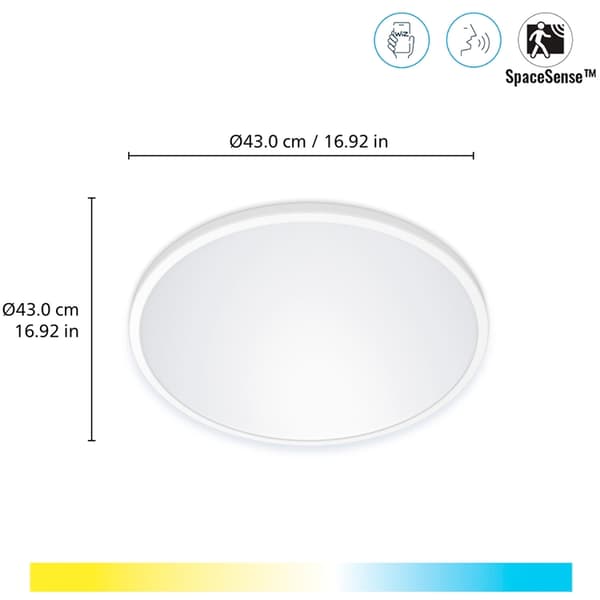 Wiz WiFi SuperSlim Plafond Ø430 22W 2450lm Varm-kallvit