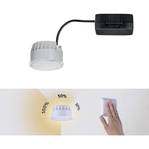 Infälld LED badrumsspotlight Paulmann LED Coin Nova 93072 LED N/A neutral vit N/A Satinstål