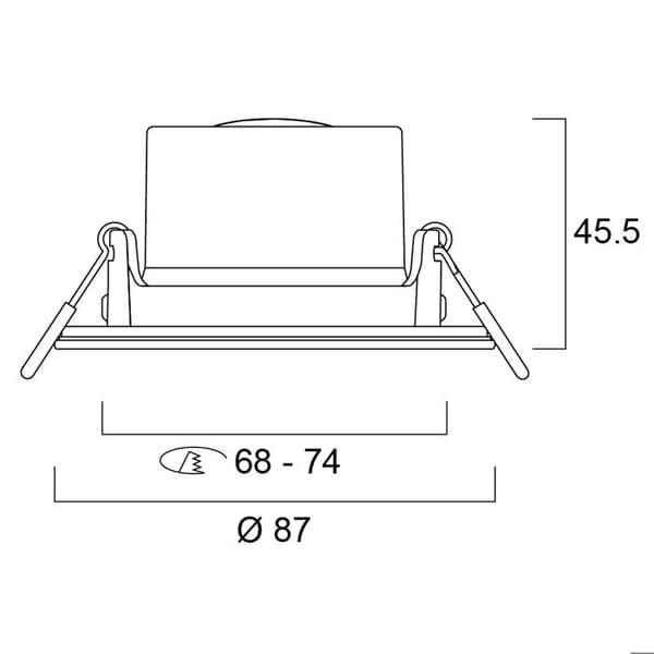 YOURHOME integrerad LED-infälld spotlight 500lm vit IP65 3000K 830 paket med 3 - SYLVANIA - 90022