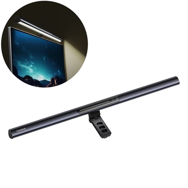 Baseus magnetisk monitorlampa asymmetrisk i-wok 3 - Svart