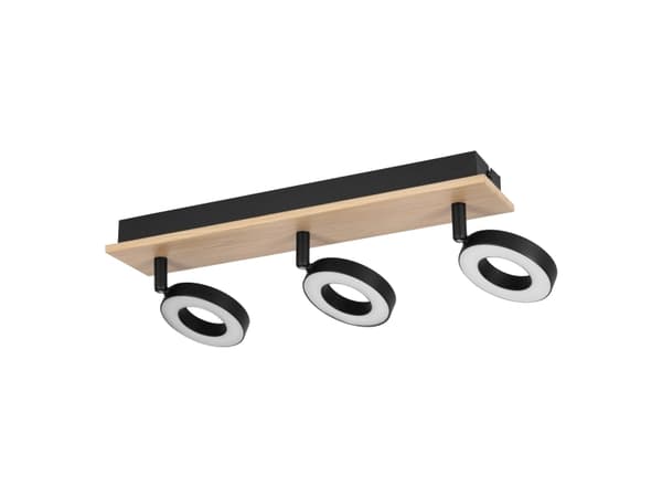 EGLO RIELVES SPOTSKINNE L400 3X4,2W TRÆ/SORT/HVID FSC