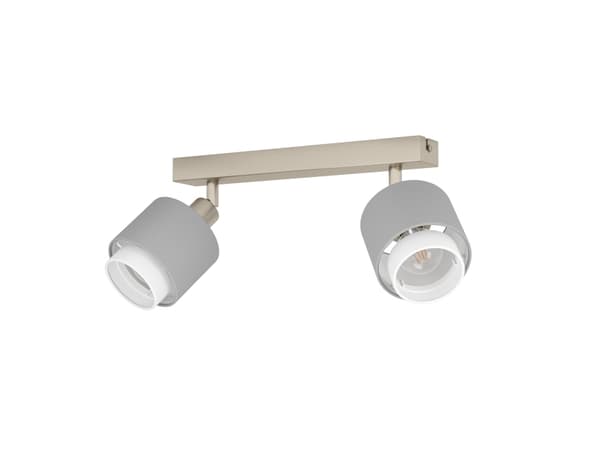 EGLO BELLIZZI SPOTSKINNE L310 2XE14 BS/GRÅ/HVID