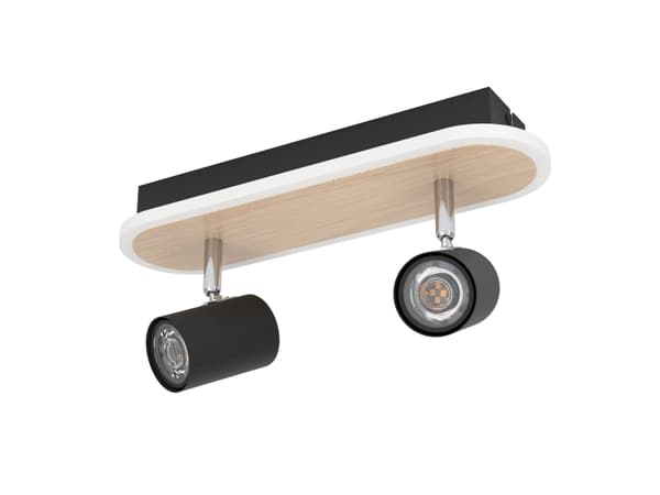 EGLO RIMBOCCHI SPOTSKINNE L340 12W 1500LM TRÆ/SORT