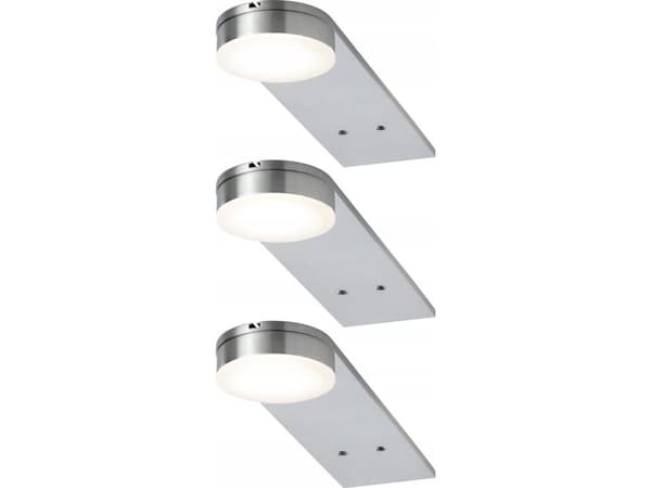 Paulmann 935.67, Utanpåliggande spotlight, 3 lampor, LED, 2700 K, 250 LM, Metallisk Metallisk