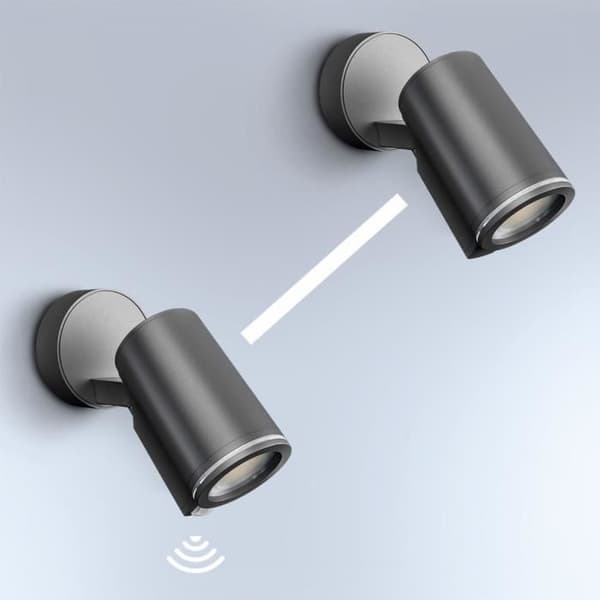 LED utomhusstrålkastare med STEINEL Spot ONE aluminiumdetektor 7W 3000K IP44 GU10 - Antracit