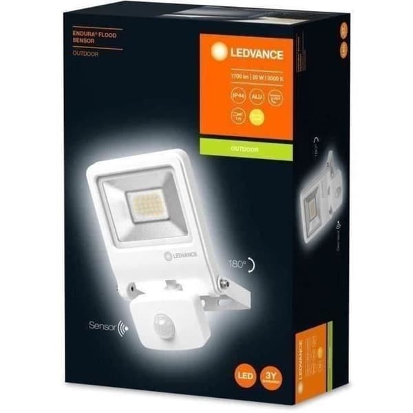 Endura översvämningssensor utomhus LED-projektor - LEDVANCE - 20W - 1500 lm - 3000K vit