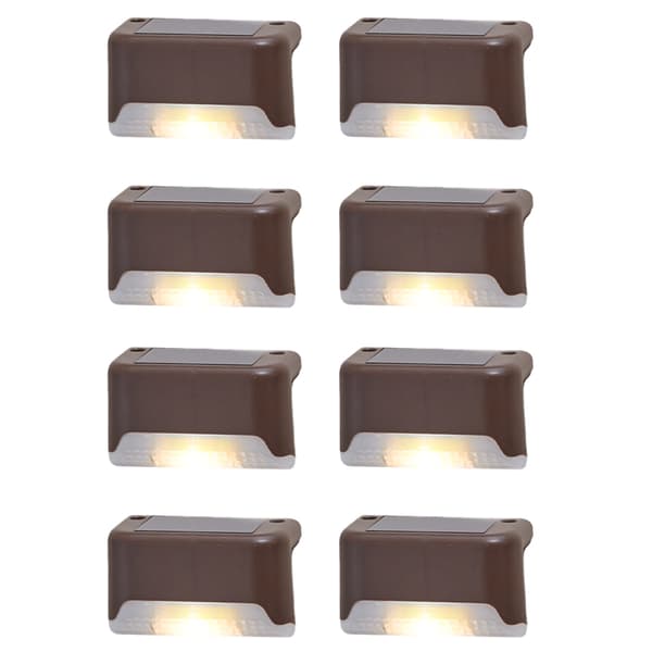 INF LED-trappljus, solcellsdrivet stegljus 8-pack