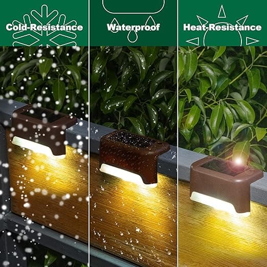 INF LED trappelys, solcelledrevet trinlys 4-pack