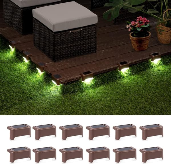 INF LED trappelys, solcelledrevet trinlys 4-pack