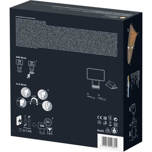 LED-strålkastare utomhus - LEDVANCE - ENDURA PRO FLOOD SENSOR - Cool vit - Rörelsedetektor - 27W