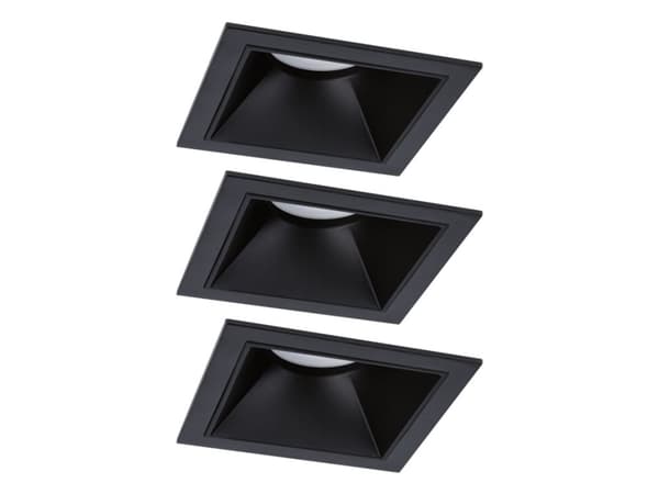 Paulmann Innfelt armatur EBL COLE SET 3-TRINN DIM 3x6W 3x470lm 2700K IP44 230V sort / aluminium