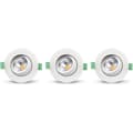 Miniatyrbillede 1 af 6: Lisa Dæmpbar forsænket downlight 3000K 600lm IP65 3-pak Hvid