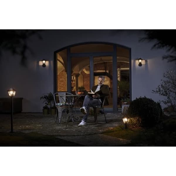 ENDURA CLASSIC TRADITION UP Vägglampa utomhus Alu E27 - svart / guld