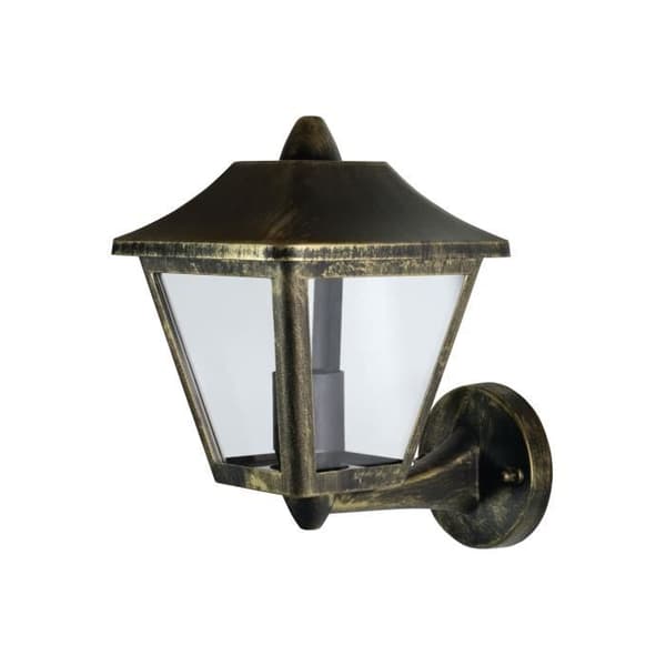 ENDURA CLASSIC TRADITION UP Vägglampa utomhus Alu E27 - svart / guld Svart, Guld