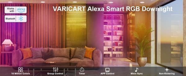 Smarta RGB LED-Spotlights 6-pack VARICART